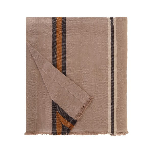 Bež prekrivač od mješavine pamuka i lana Buldan's Aren, 180 x 240 cm-image-4