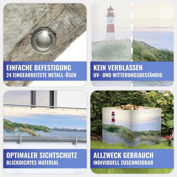 Plastičan balkonski zastor 500x85 cm North Sea Coast – Maximex-image-1