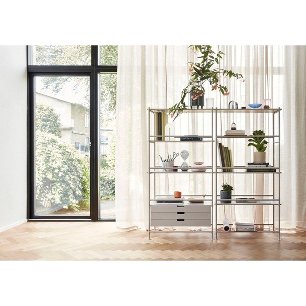 Sivi regal s policama od drveta jasena Hübsch Divide, 149 x 145 cm-image-2