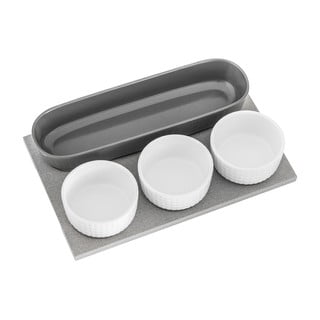 Set od 4 zdjele za posluživanje s pladnjem Villa Altachiara Yin & Yang, 29 x 18,5 cm