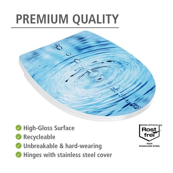 WC daska s automatskim zatvaranjem 38 x 45 cm Droplets – Wenko-image-4