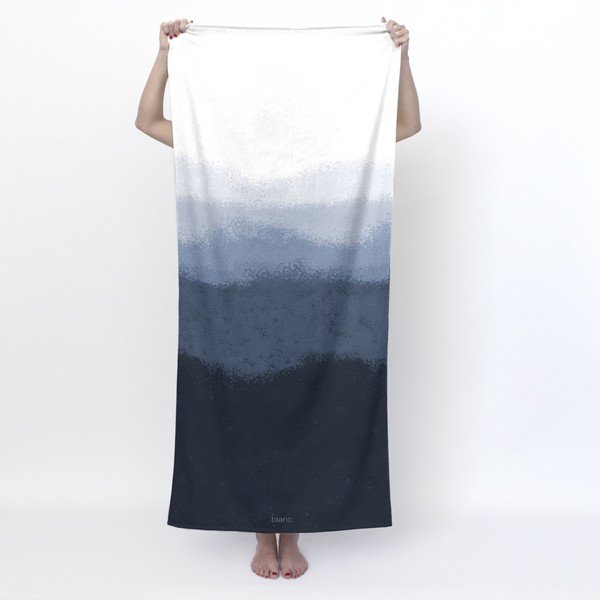 Bijeli/plavi ručnik 70x150 cm Nightfall – Blanc
