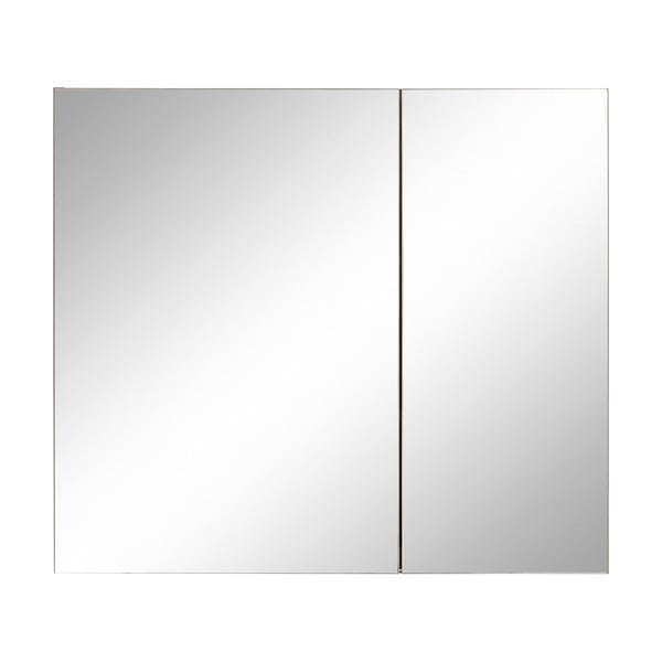 Sivi zidni kupaonski ormarić sa ogledalom Støraa Wisla, 80 x 70 cm-image-2