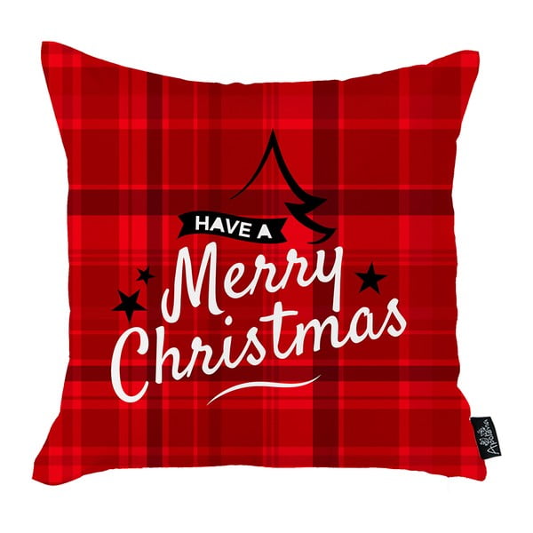 Mike &amp; Co. crvena božićna navlaka za jastuk NEW YORK Dušo, sretan Božić, 45 x 45 cm