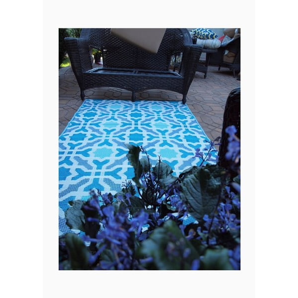 Plavo-sivi dvostrani vanjski tepih od reciklirane plastične fabričke kuće seville, 150 x 240 cm-image-4