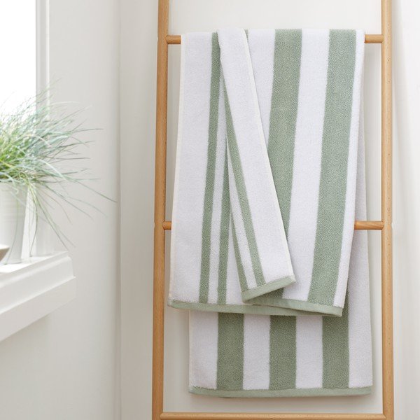 Bijeli/sivi pamučan ručnik 50x85 cm Stripe Jacquard – Bianca-image-4