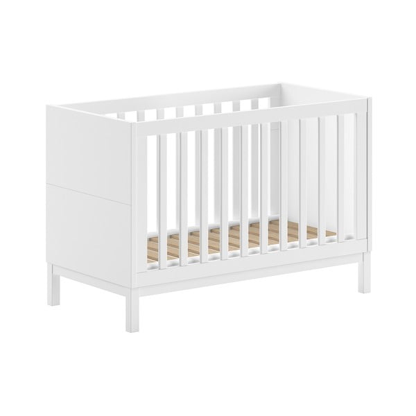 Bijeli dječji krevet od masivnog bora 60x120 cm Eva – Vipack