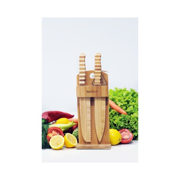 Stalak s dva noža od bambusa Bambum Chapati-image-1