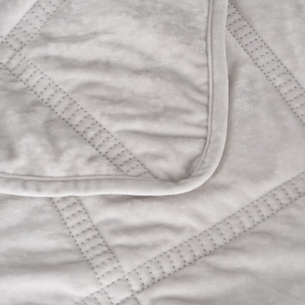 Krem prošiven prekrivač od samta 230x260 cm – Ixia-image-1