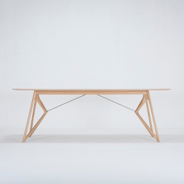 Blagovaonski stol od punog hrasta sa zelenom pločom Gazzda Tink, 220 x 90 cm-image-1