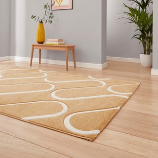 Oker žuti tepih 80x150 cm Linear Curve – Catherine Lansfield