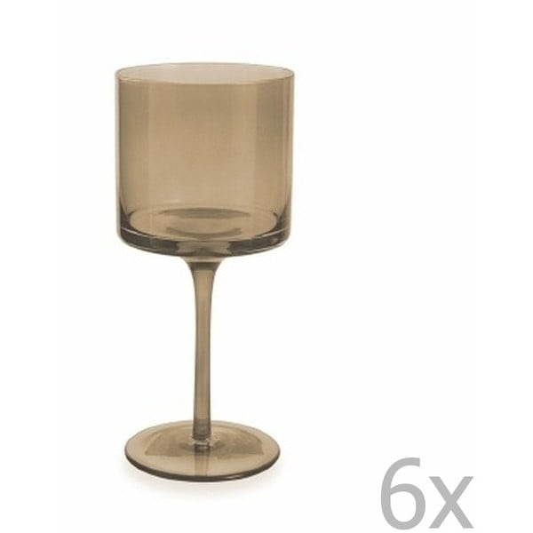Set od 6 smeđih vinskih čaša Villa d&#39;Este Cala, 450 ml