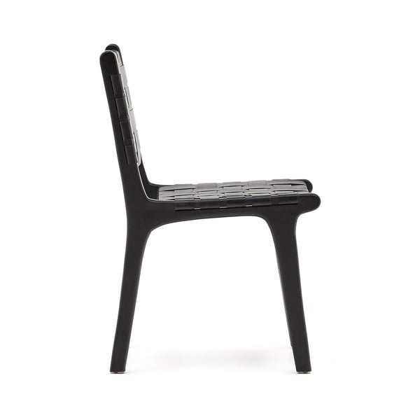 Crna blagovaonska stolica od masivnog mahagonija Calixta – Kave Home-image-4