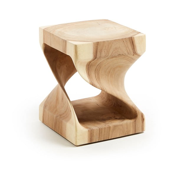 Pomoćni stol od masivnog drva munggura 30x30 cm Hakon – Kave Home