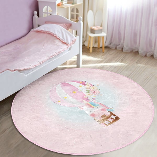 Ružičasti dječji tepih ø 80 cm Comfort – Mila Home-image-3