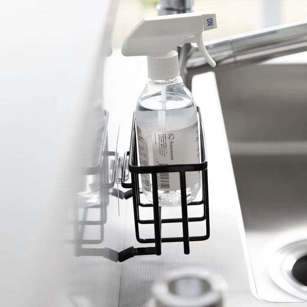 Crni metalni držač za deterdžente s postavljanjem bez bušenja Film Hook – YAMAZAKI-image-4