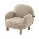 Bež dječja fotelja od bouclé tkanine Rocky – Vipack