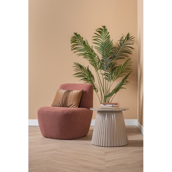 Ružičasta fotelja od bouclé tkanine Ada – Leitmotiv-image-1