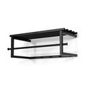 Crna metalna zidna vješalica s policom 76 cm Marco – Spinder Design
