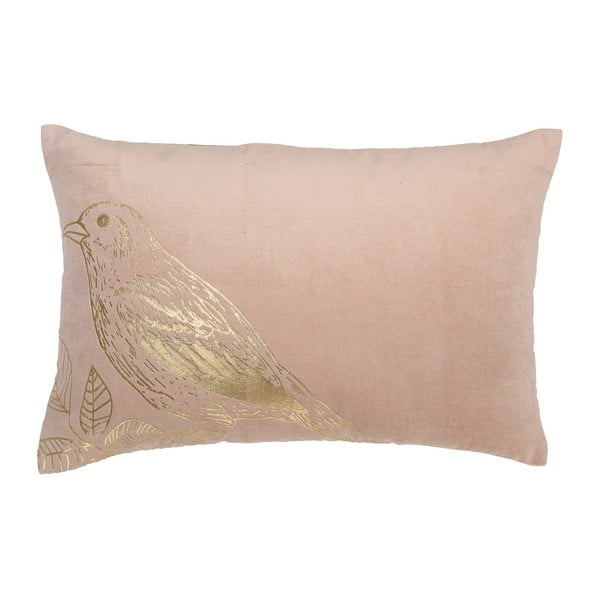 Ružičasti pamučni jastuk Bloomingville Birdie, 45 x 60 cm