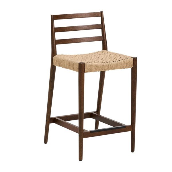 Smeđa/u prirodnoj boji barska stolica od punog hrasta (visine sjedala 65 cm) Analy – Kave Home