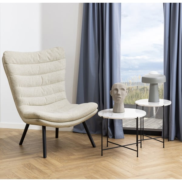 Okrugao pomoćni stol s mramornom pločom ø 52 cm Avila – Actona-image-1