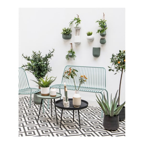 Mat bijele dvostruke viseće keramičke posude za cvijeće PT LIVING Skittle Doble-image-1