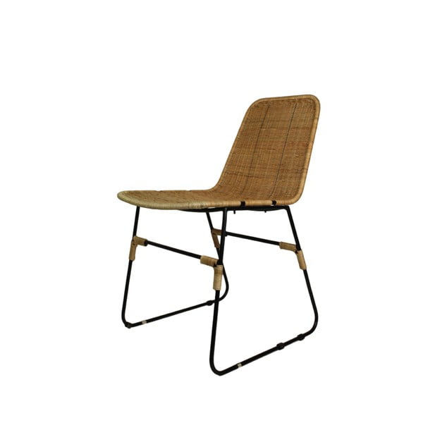 Crna blagovaonska stolica od metala i drveta HSM kolekcija Afrika