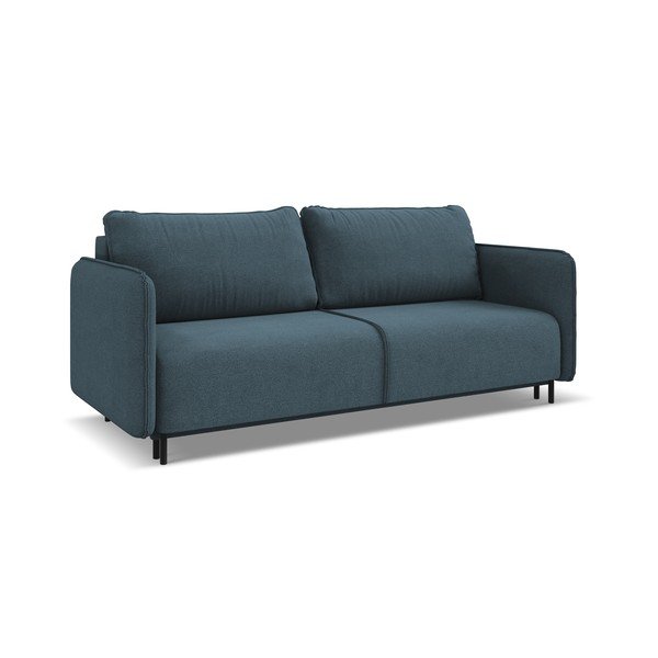 Plava sklopiva/s prostorom za odlaganje sofa 226 cm Luana – Makamii-image-2