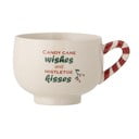 Krem šalica za cappuccino s božićnim motivom od kamenine 250 ml Treats – Bloomingville