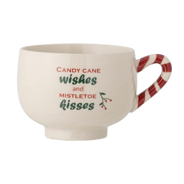 Krem šalica za cappuccino s božićnim motivom od kamenine 250 ml Treats – Bloomingville