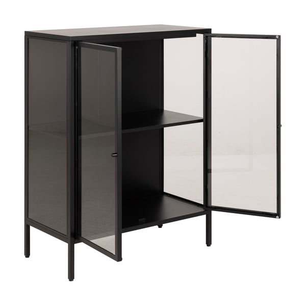 Crna metalna vitrina Actona Newcastle, visina 98,7 cm-image-3