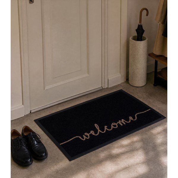Crni otirač Hanse Home Cozy Welcome, 45 x 75 cm-image-1