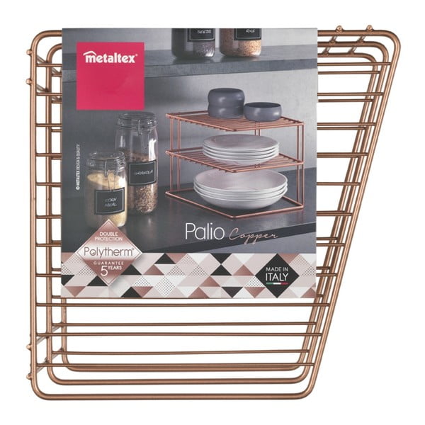 Željezna dodatna kuhinjska polica u bakrenoj boji 25x25 cm Palio – Metaltex-image-3