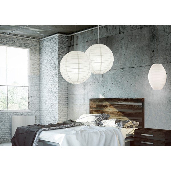 Bijela viseća svjetiljka s papirnim sjenilom Paper – Trio-image-2