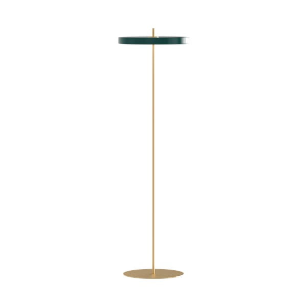 Tamno zelena LED stojeća svjetiljka s mogućnosti zatamnjivanja s metalnim sjenilom (visina 151 cm) Asteria Floor – UMAGE