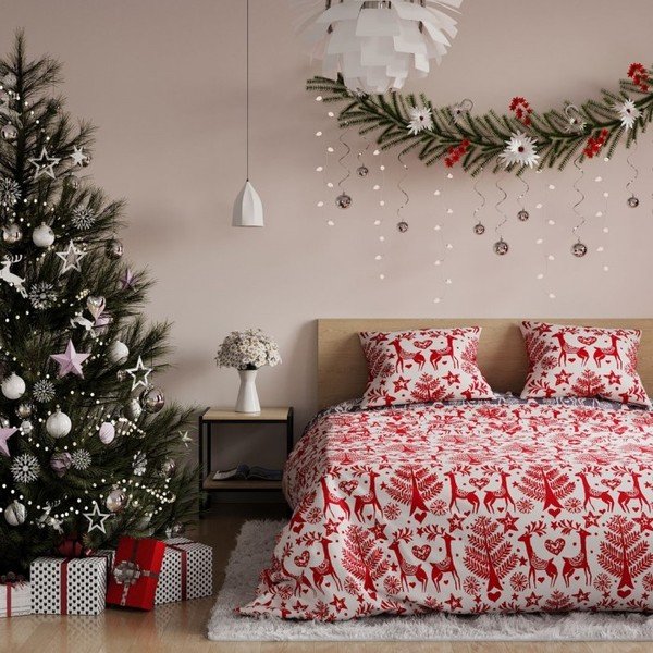 Flanel posteljina s božićnom temom AmeliaHome Rudolph, 200 x 220 cm-image-1