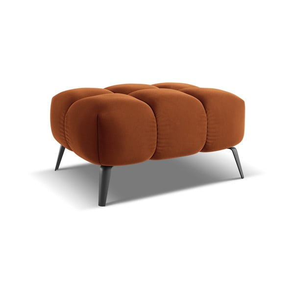 Narančasti baršunast tabure Nalu – Makamii-image-2