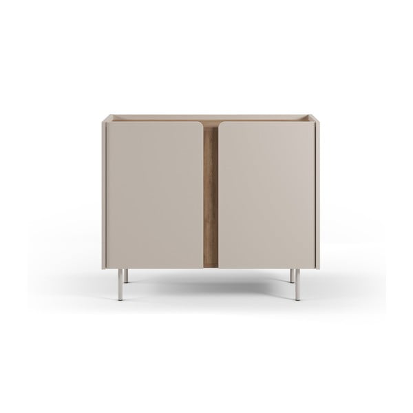 Krem/u prirodnoj boji ormarić u dekoru hrasta 100x82,5x40 cm Lucile – Marckeric