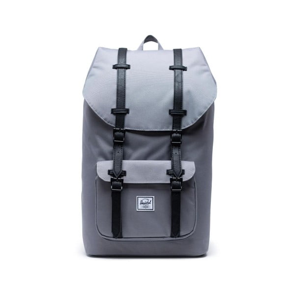 Sivi ruksak s crnim trakama Herschel Little America, 25 l