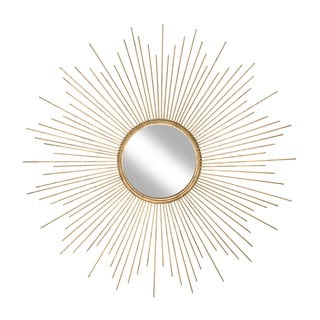 Zidno ogledalo s metalnim okvirom u zlatnoj boji Westwing Collection Ella, ø 104 cm