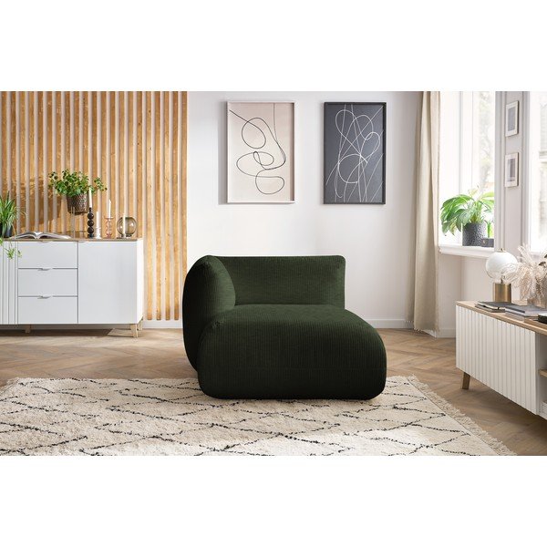 Zelena modularna sjedeća garnitura od samta (s lijevim kutom) Lecomte – Bobochic Paris-image-1
