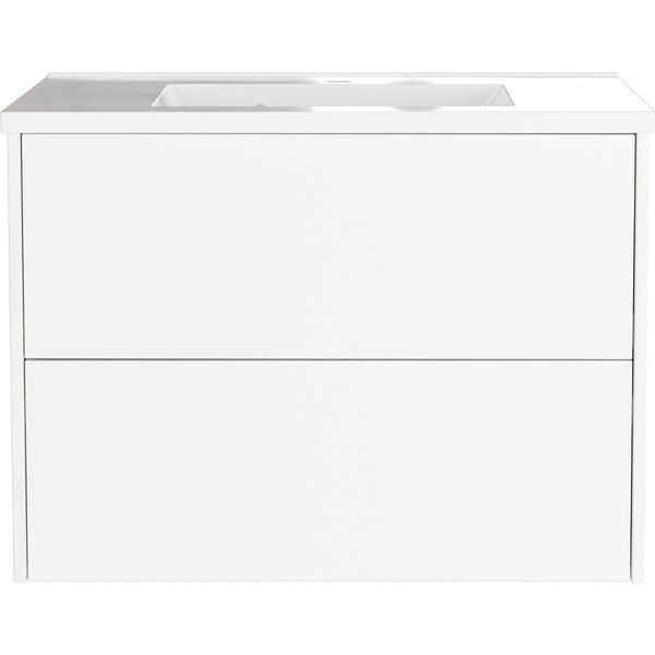 Bijeli zidni ormarić za ispod umivaonika u mat dekoru 81x61 cm Bodera – Germania-image-2
