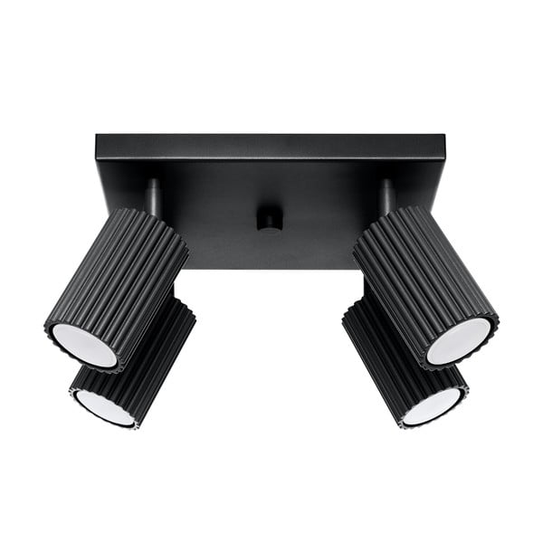 Crni metalni reflektor ø 6,5 cm Gleam – Sollux