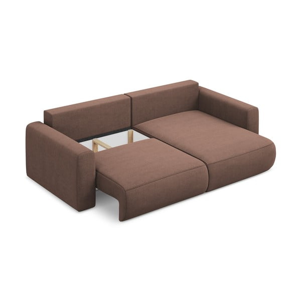 Ružičasta sklopiva/s prostorom za odlaganje kutna garnitura (s desnim kutom/s ležaljkom) Kapua – Makamii-image-4