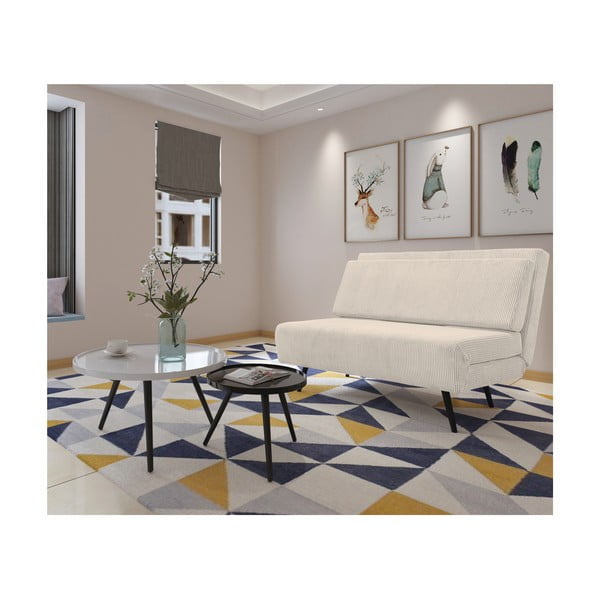 Krem sklopiva sofa od samta 140 cm Mallory – Støraa-image-3