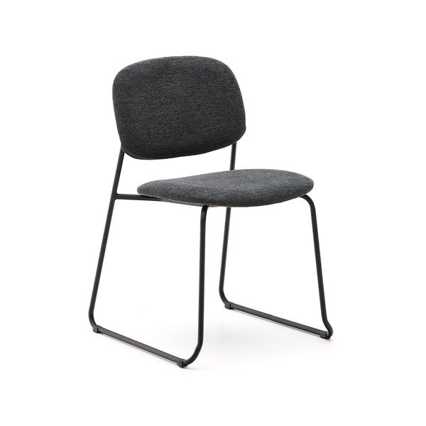 Tamno siva metalna složiva blagovaonska stolica Meli – Kave Home