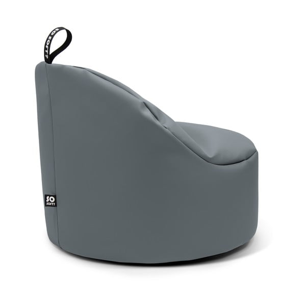 Crna vreća za sjedenje od imitacije kože Round L – So Soft?-image-3