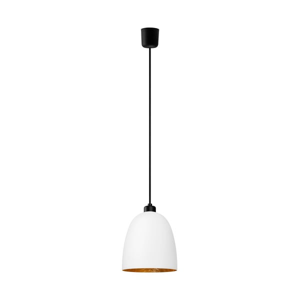 Bijela stropna svjetiljka s bakrenim detaljima Sotto Luce Awa Elementary 1S, ⌀ 17 cm