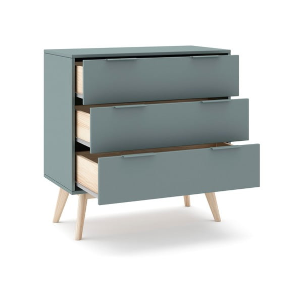 Komoda prljavo zelena 80x83x40 cm Pisco – Marckeric-image-4